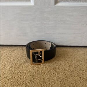 Amazon Black Women's Belt with Gold Buckle